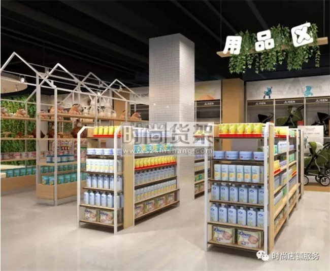 母嬰店貨架布局設(shè)計效果圖